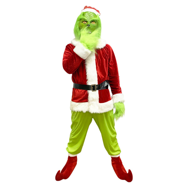 6-delad julmonsterdräkt, Grinch komplett set, julmo