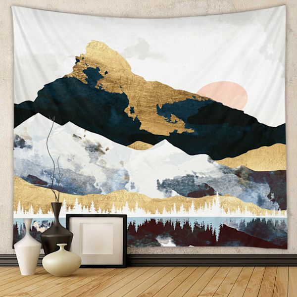 Solnedgångsskog Naturlandskap Gobeläng, heminredning(HC-M43) 130*150cm