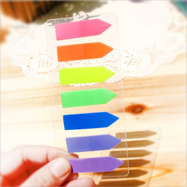 4 sæt neon sidemarkører farvede indeksfaner