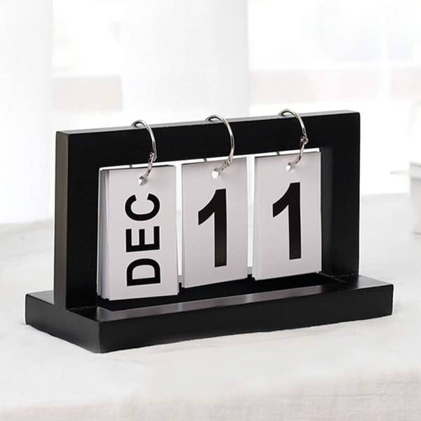 Vintage Treflkalender i tre, Treflkalender i tre, Håndlaget