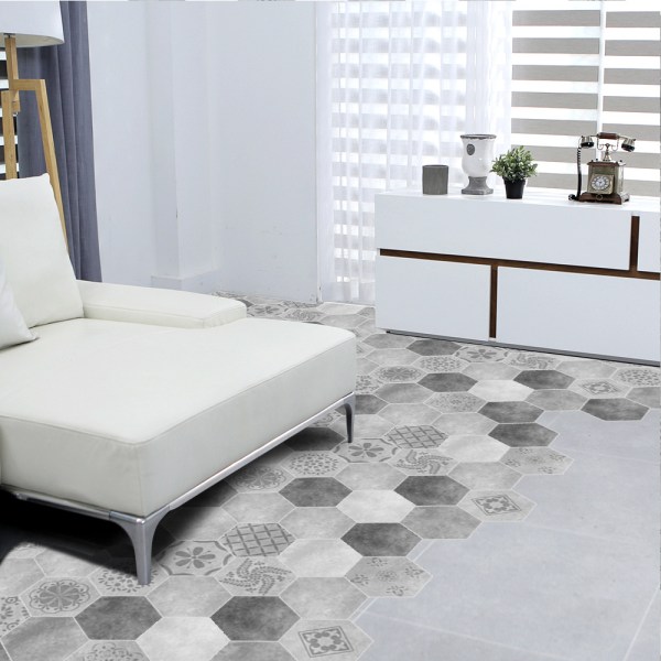 Set med 10 hexagonformade väggstickers Ny amerikansk loft industriell s