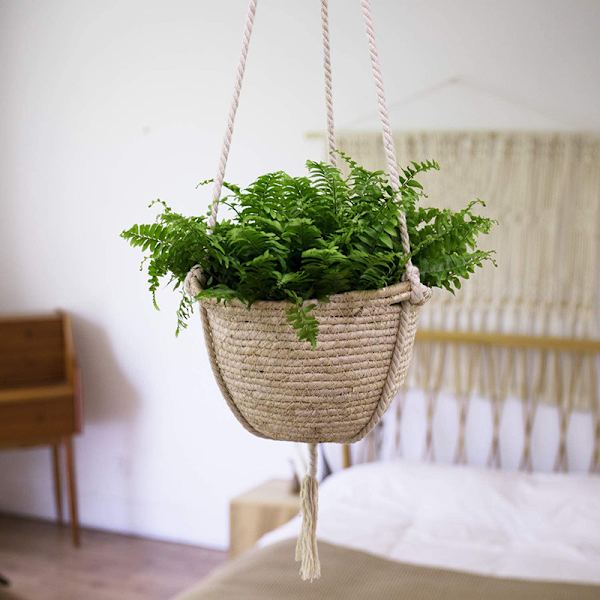 Set med 2 hengende plantepotter, innendørs utendørs hengende planter, H