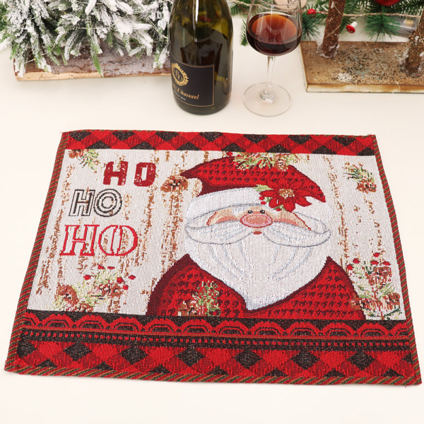 4 st stickade broderade juldekorationer Gammal man Snögubbe Pr