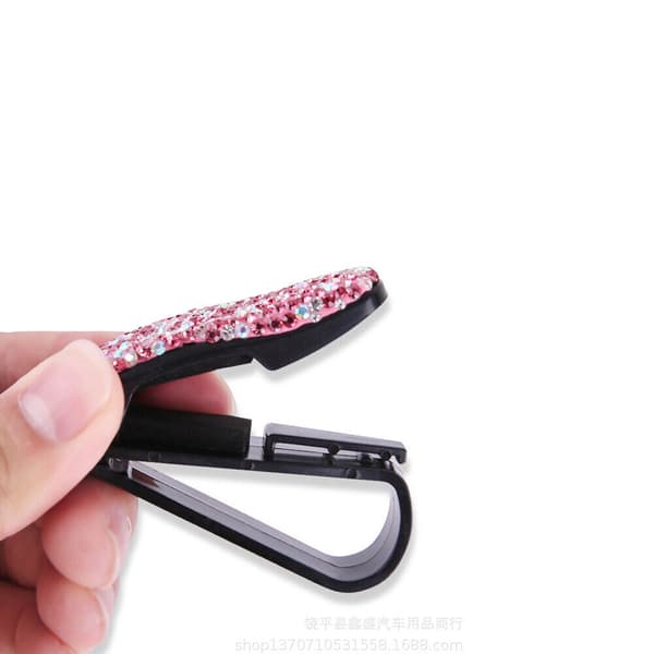 Bling Rhinestone Bil Tilbehør Interiør Solskærm Montering Glasse