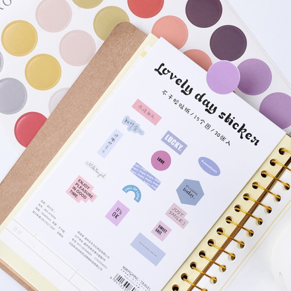 10 ark Morandi Color Hand Account Sticker Rund Notebook Labe