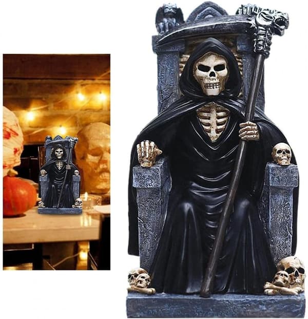 Halloween hageskalle statue Dødsstatue dekorasjon