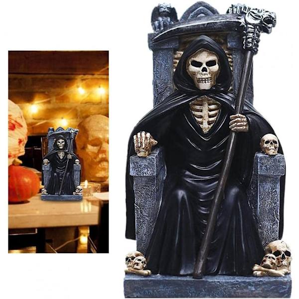 Halloween have kranie statue Dødsstatue dekoration