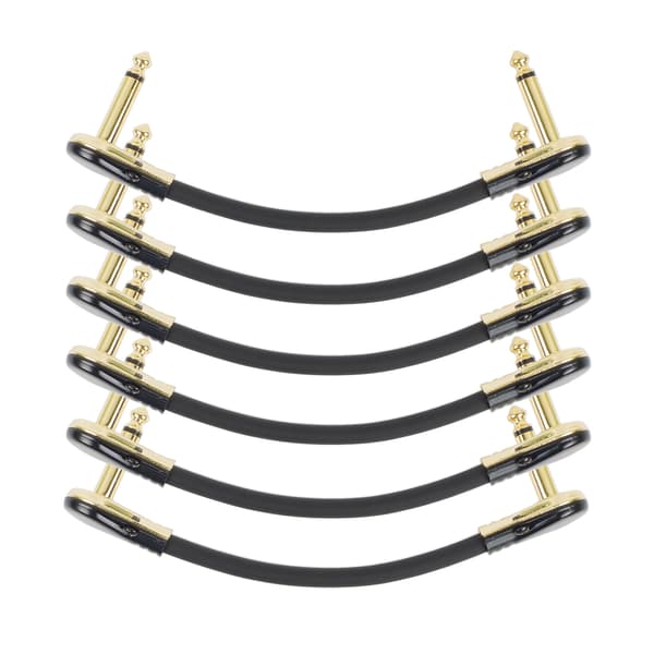 Donner 6\" Guitar Patch Cable Guitar Effect Pedal Cables Gold 6 P