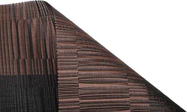 Set med 4 tunga flätade PVC-köksunderlägg av bambu - 30 x