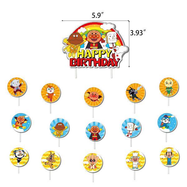 Brød Superman Tema Fest Dekoration Børnefødselsdag Alfabet Træk Flag Kage Indsæt Skilt Ballon Sæt Forbrugsvarer