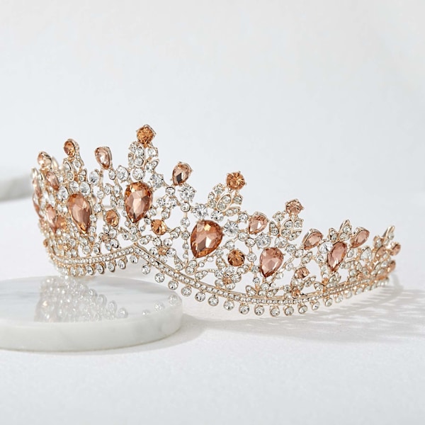 Bröllopskrona för kvinnor, prinsessdiadem med strass