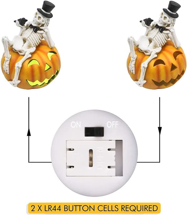 Halloween græskar lanterne skelet græskar lampe farve græskar La