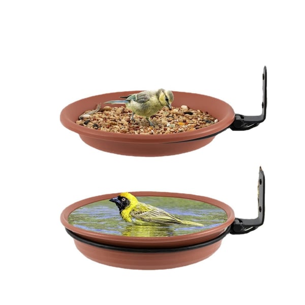 Set med 2 matare, 2 brickor, 2 stativ Utomhusfågelmatare, fågel p