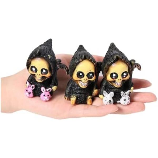3 kpl Kuoleman enkeli -koristetta Halloween-koristeluun Vauva Reaper -patsas