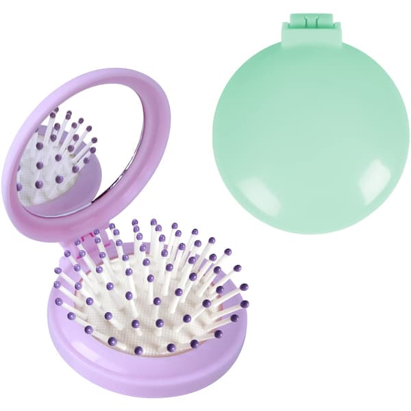 Taittuva hiusharja peilillä, Mini Compact Massage Comb for Pu