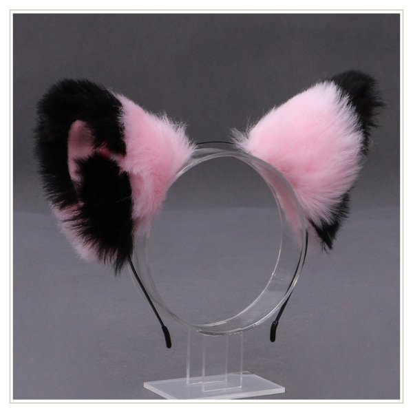 Furry Animal Cat Ears Headband Cat Headpiece Halloween Cosplay P