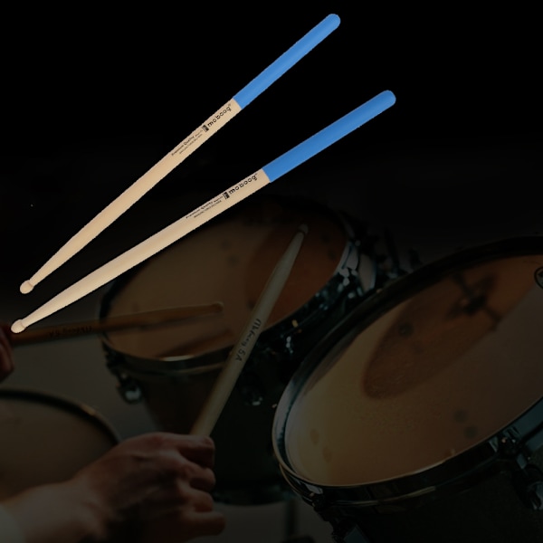 Maple Drumstick Percussion Trommestikker Anti-Slip Trommestikker Tromme Percussion Malle Tromme Tilbehør (5A/7A) - blå 7A