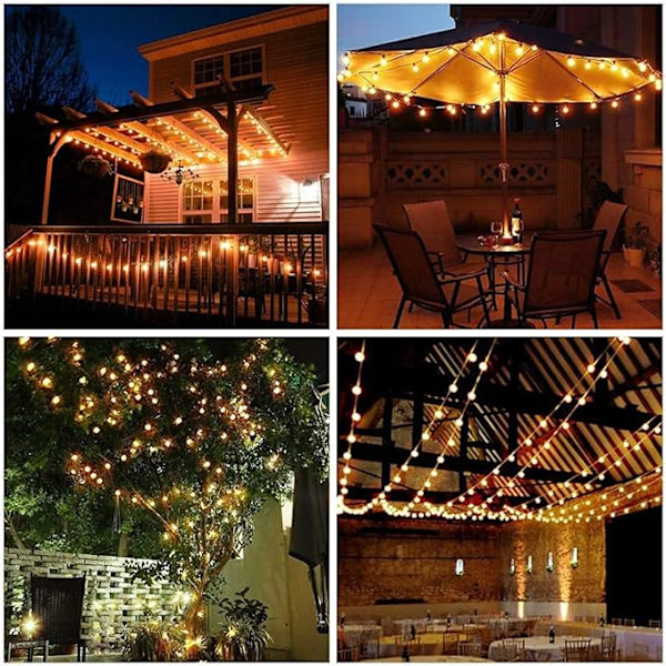 Strenglys, Batteridrevne Udendørslys, 16,2ft 20 LED Cr
