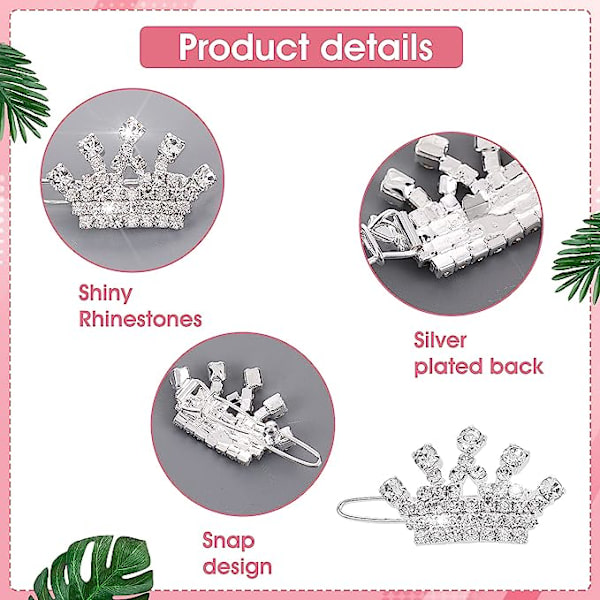 9 KPL Rhinestone Koiran Hiustarvikkeet Pentu Kruunu Barrette