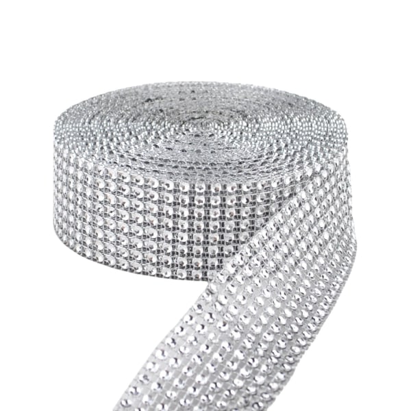 Storlek 10 Självhäftande kristall Rhinestone Diamond Ribbon Sticker,