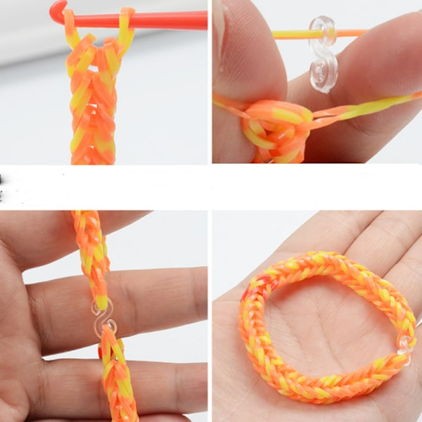 Regnbåge elastisk färg hand stickning enhet DIY pussel barn t