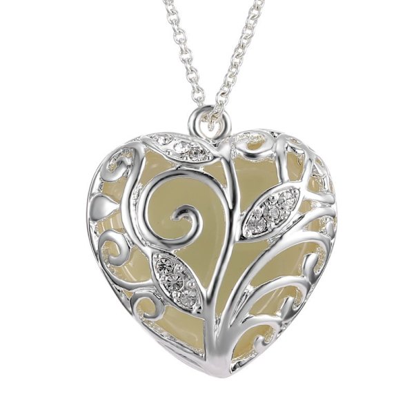Luminous Luminous Locket Vedhæng Halskæde til Kvinder med Magisk F