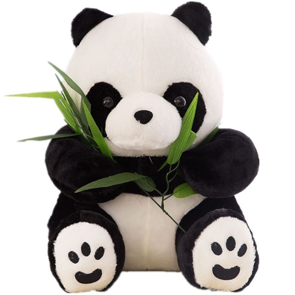 28CM Bambublad Rolig Panda Plyschleksak Födelsedagspresent mjuk tecknad
