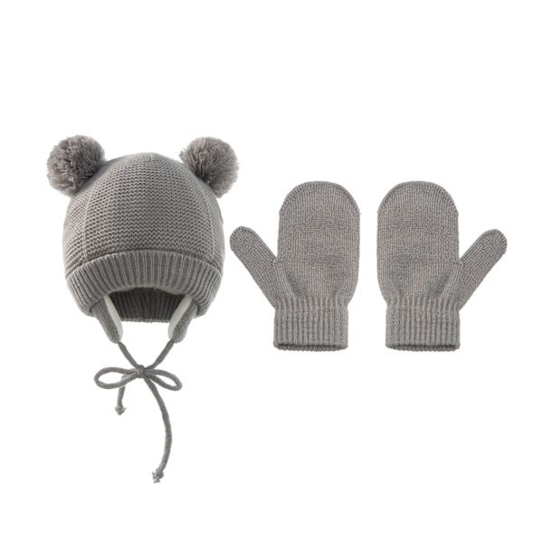 Vinter Varma Handskar Set för Baby Pojkar och Flickor, Barn Stickade Klipp