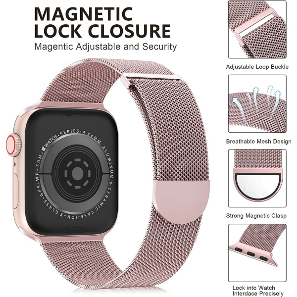 Apple Watch-armband Serie SE 7 6 5 4 3 2 1 38-45 mm för kvinnor och män 38-41mm