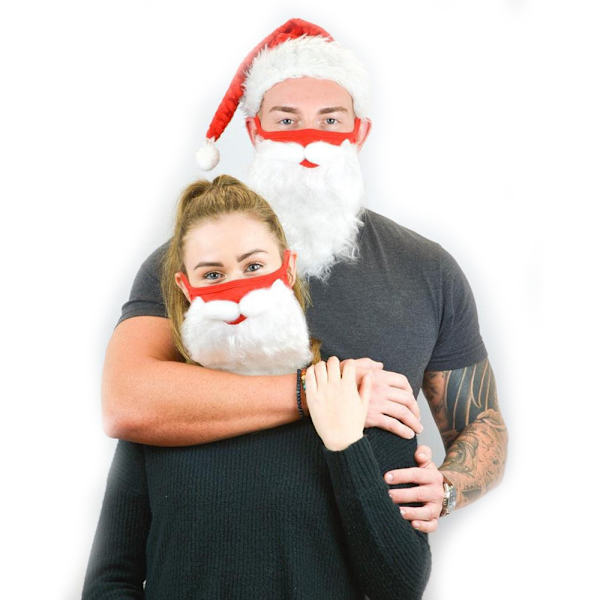 2 st nya tomtebordsroliga skäggmasker semesterfestklädsel pro