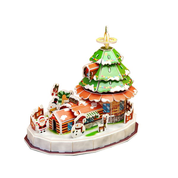 Julpapper 3d tredimensionellt pussel barn kindergarten