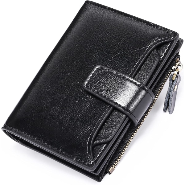 Genuine Leather Wallet Slim Purse Women Zipper&Multi-Card Wallet