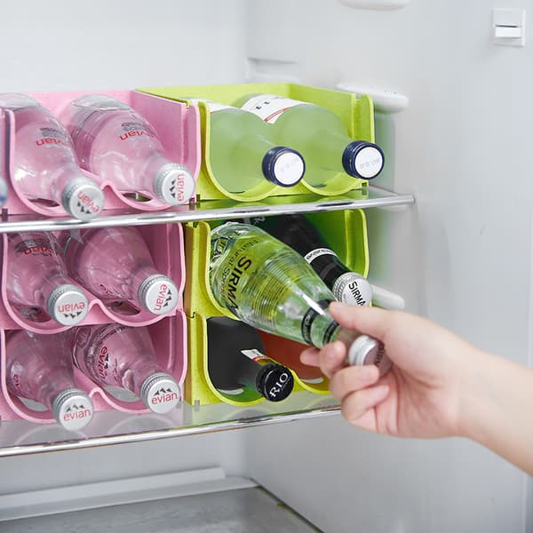 3 kpl jääkaapin pulloteline, pinottava pulloteline muovi bo