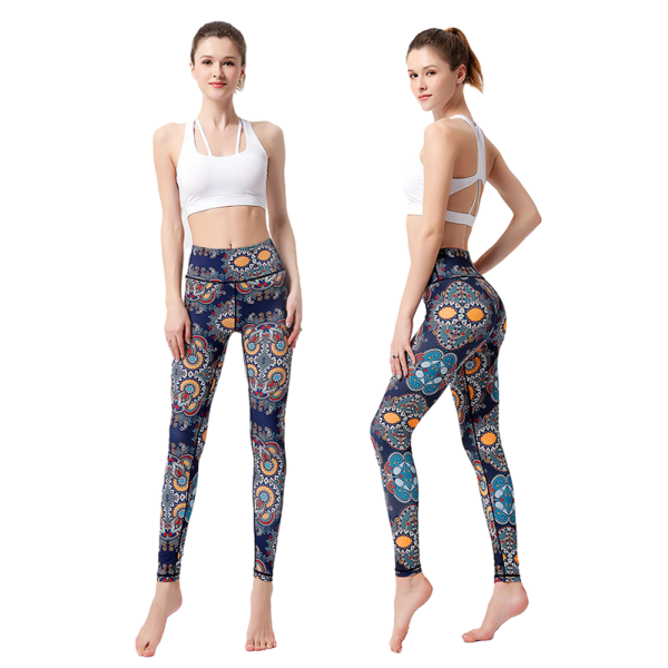 Højtaljede hofteløft yoga trænings fitness leggings - HK265 M