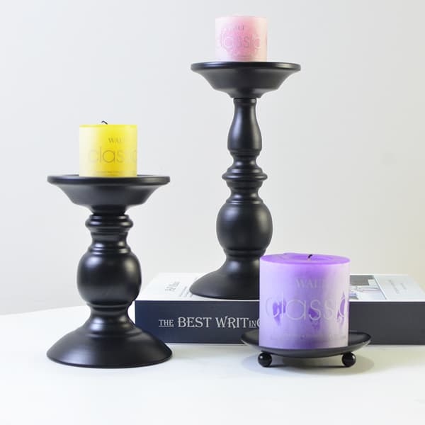 Pillar Candelabra, Sort Candelabra, Skorstenslys Dekoration C