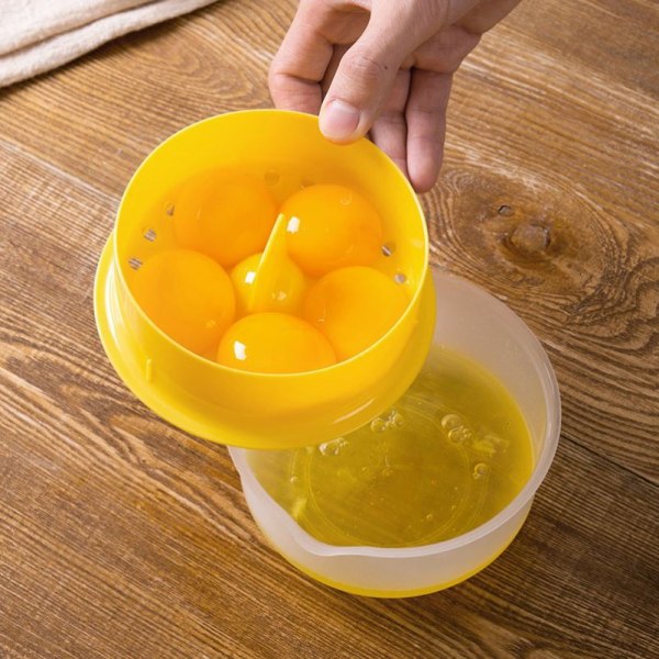 1 Piece White Egg Yolk Separator with Storage Box Large Capacity