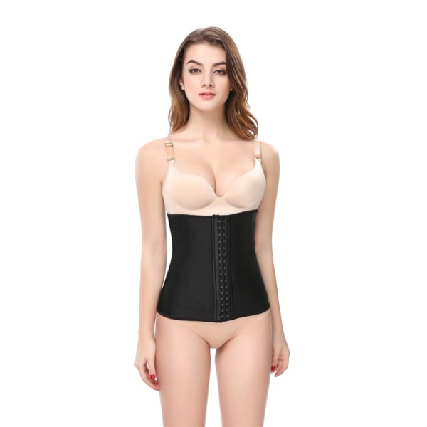 Latex Korset Tre Lag 9-Knoglet Kort Krop Mave Body Shaper La