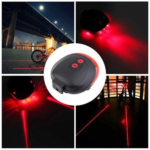 Beam Bike Logo Vandtæt Baglygte 2 Laser + 5 LED R