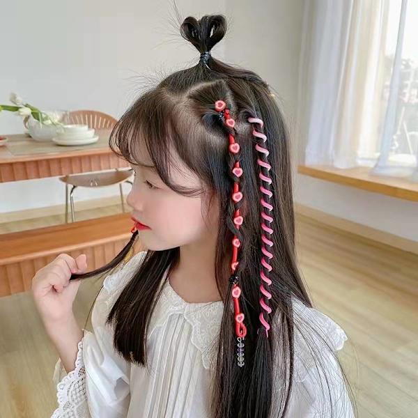 5 st flätor verktyg DIY hår accessoarer flickor färgglada twist El