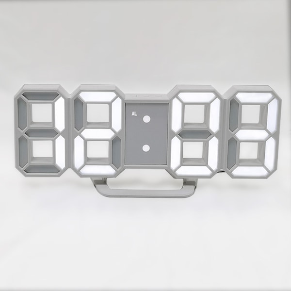 1 st 3D LED digital väggklocka liten väckarklocka fjärrkontroll