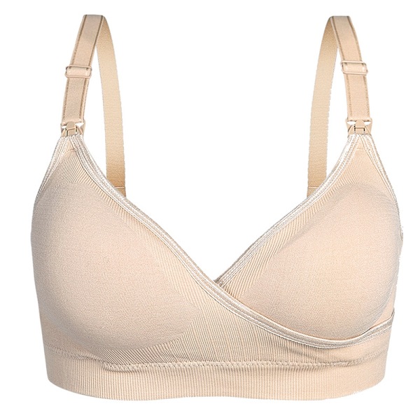 Gravide kvinders frontåbne amme-bh - Beige M