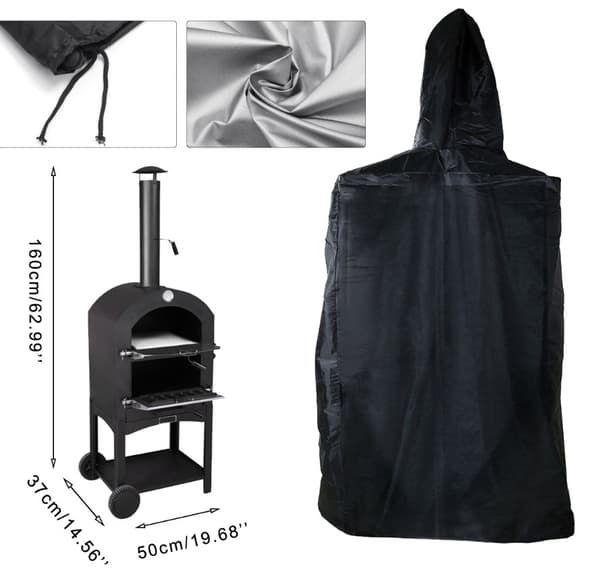 Utomhus pizzaugn lock, grillöverdrag, regnskydd för utomhus