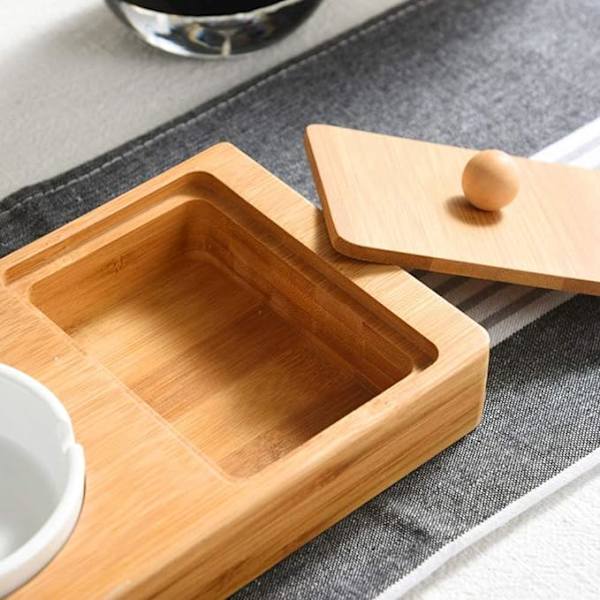 Modern minimalistisk keramisk askkopp kreativ trä träförvaring B