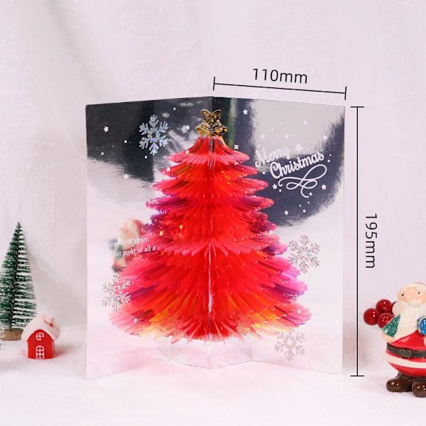 Krystalljulekort i tre dimensjoner, 3D juletre-hilsen