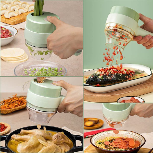 Elektrisk grönsaksskärare set bärbar spiralizer grönsaksskärare