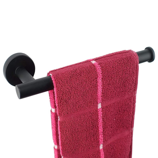 23cm Heavy Duty vægmonteret håndklædestang (mat sort)