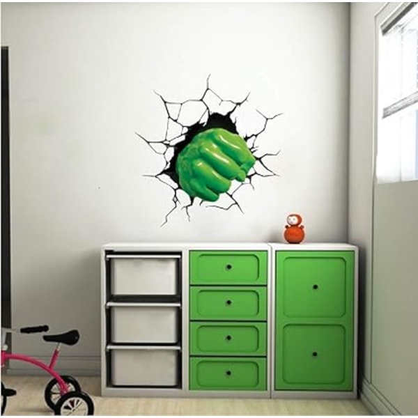 Hulk-seinäkoristeet Koti sisustus - Hulk Fist Avengers Smash Wall Ar
