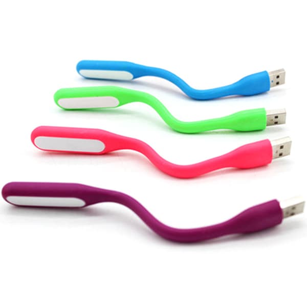 12 stk. USB LED-lys, Mini USB Fleksibel LED, Boglæselampe