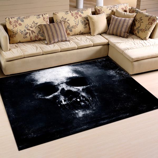 Hodeskalle stueteppe stue soverom spisestue gulvmatte teppe 80*120cm