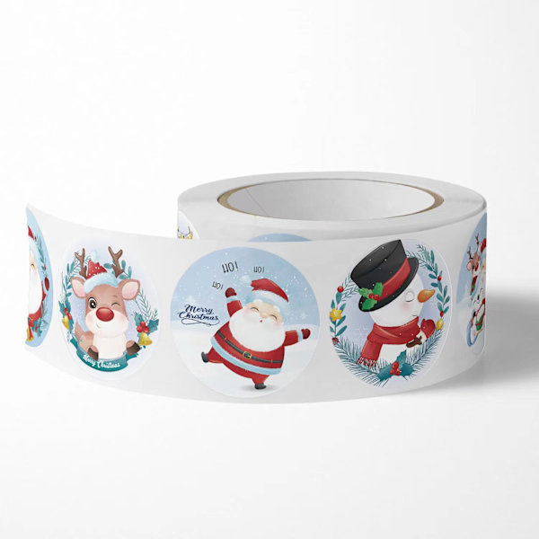 Jultomte tecknad jultema presentlapp